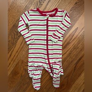 Kickee pants Christmas striped pajamas sz 18-24 mths